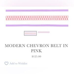 Modern Chevron Belt in Pink Needlepoint Canvas